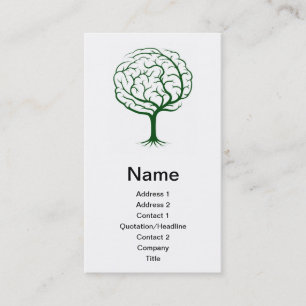 Cartão De Visita Ilustração da árvore do cérebro