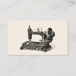 Cartão De Visita Ilustração da máquina de costura dos 1800s do