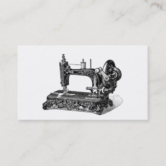 Cartão De Visita Ilustração da máquina de costura dos 1800s do