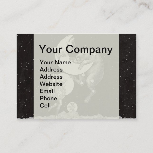 Cartão De Visita Ilustração da Noite de Deus do Universo Celestial  (Frente)
