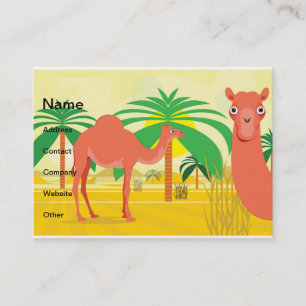 Cartão De Visita Ilustração de Camelos