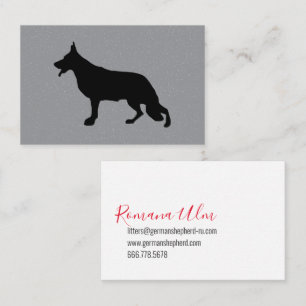 Cartão De Visita Ilustração de Cão Pastor Preto