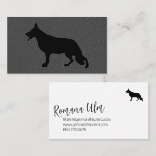 Cartão De Visita Ilustração de Cão Pastor Preto