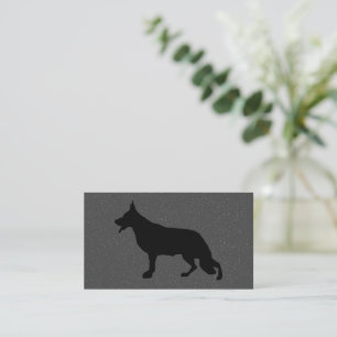 Cartão De Visita Ilustração de Cão Pastor Preto