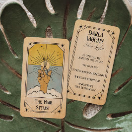 Cartão De Visita Ilustração de Carta de Tarot de Estilista de Cabel
