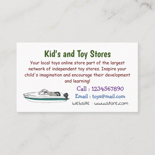 Cartão De Visita Ilustração de desenho animado a motor (Frente)