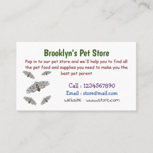 Cartão De Visita Ilustração de desenho animado gigante da traça-leo