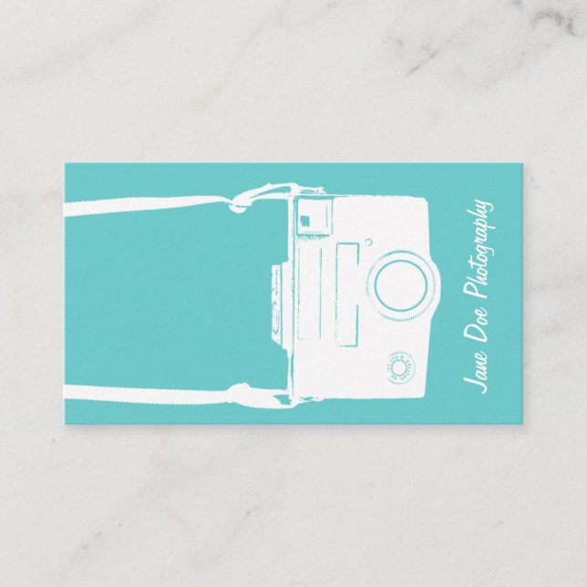 Cartão De Visita Ilustração de Filme de Fotografia Retrográfica Azu (Frente)