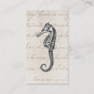 Cartão De Visita Ilustração havaiana do cavalo de mar dos 1800s d