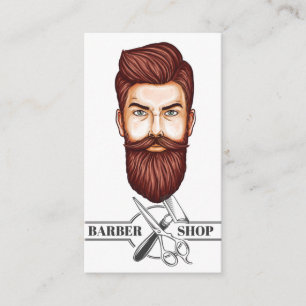 Cartão De Visita Ilustração profissional da barbearia