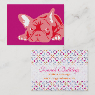 Cartão De Visita Ilustração realista de Bulldog Francês fofo
