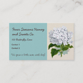 Cartão De Visita Ilustrações Botânicas Da Hipoteca Branca