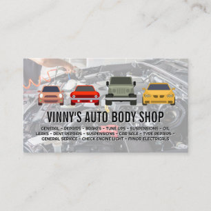 Cartão De Visita Ilustrações de Coleção de Carros   Funcionamento m