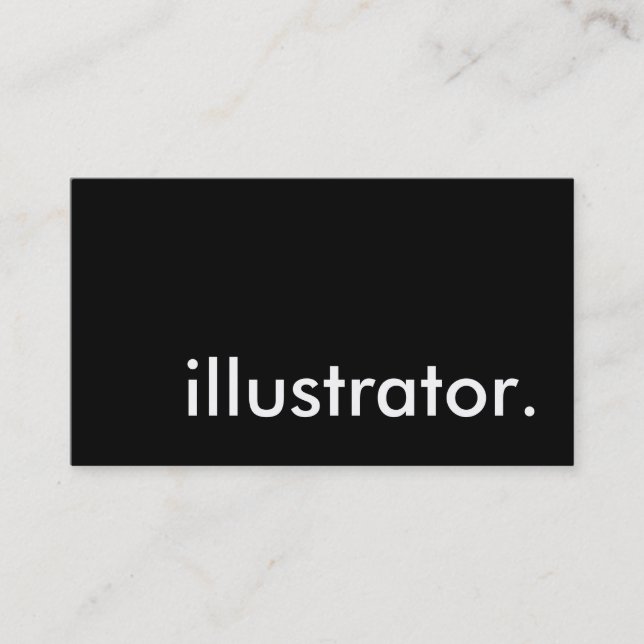 Cartão De Visita ilustrador. (Frente)