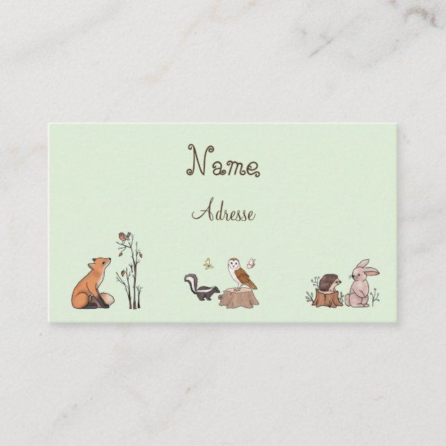 Cartão De Visita Im Wald  (Frente)