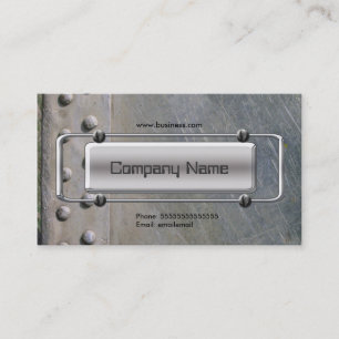 Cartão De Visita Imagem da Empresa Chrome Silver Grey Metal