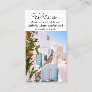 Cartão De Visita Imagem de aluguel da Airbnb House e código QR Mode