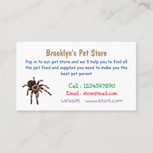 Cartão De Visita Imagem do desenho de Tarantula