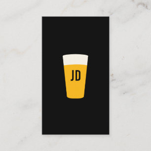 Cartão De Visita Imagem do logotipo de cerveja preta