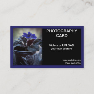 Cartão De Visita Imagem Janela Roxa Flor Violetas
