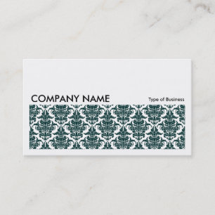 Cartão De Visita Imagem longa 0124 - Dark Green Damask (Damasco ver