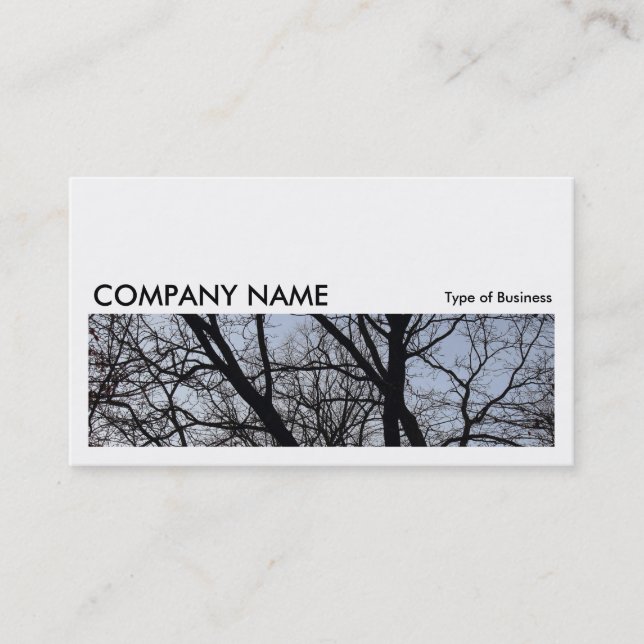 Cartão De Visita Imagem Longa 0161 - Ramificações Silhuetted (Frente)
