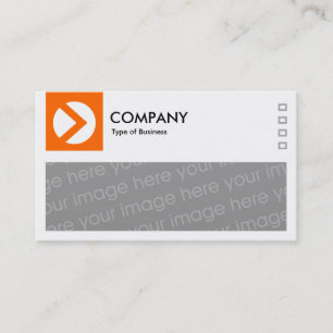 Cartão De Visita Imagem longa - Logotipo e painel v2 - Laranja