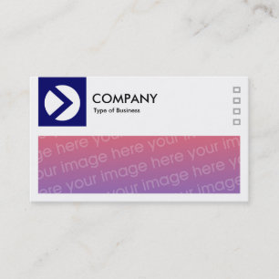 Cartão De Visita Imagem longa - Logotipo e painel v2 - Marinho escu
