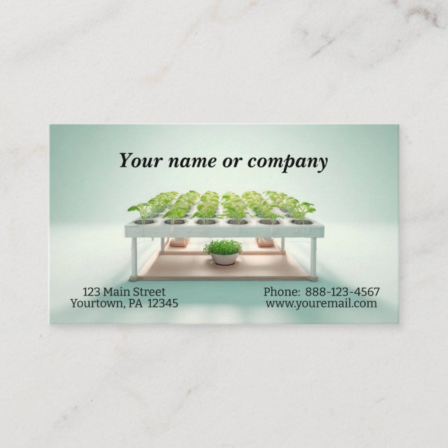 Cartão De Visita Imagem simples de um aerogarden (Frente)