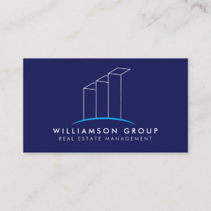 Cartão De Visita Imobiliário, arquiteto, Logotipo de edifício em az