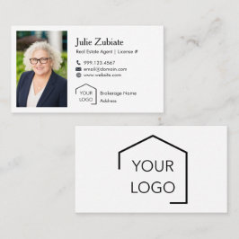 Cartão De Visita Imobiliário Moderno Luxo Personalizado Foto e Logo