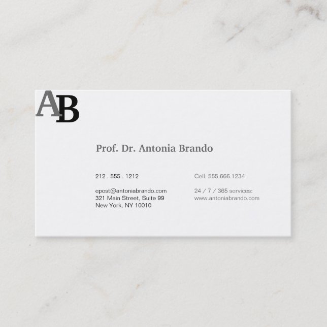 Cartão De Visita Imobiliário puro (Frente)