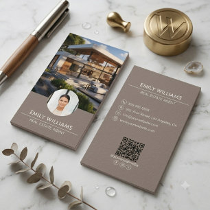 Cartão De Visita Imobilizações Imobiliárias Foto QR Código Social M