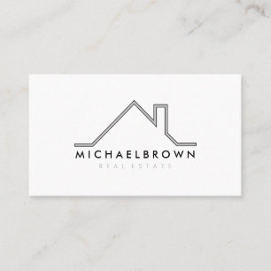 Cartão De Visita Imóveis de Logotipo Moderno Minimalista