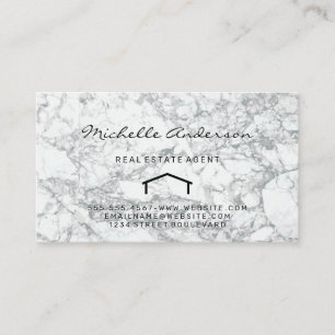 Cartão De Visita Imóveis  Marble de Ícone Residencial