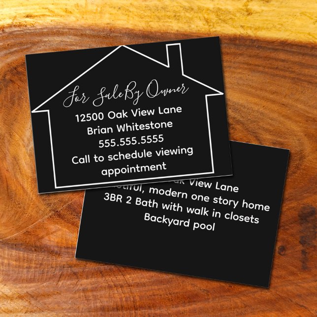 Cartão De Visita Imóveis Para Venda Pelo Proprietário Do Imobiliári (Criador carregado)