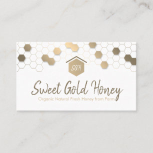 Cartão De Visita Imóveis Residenciais Honeycomb Gold