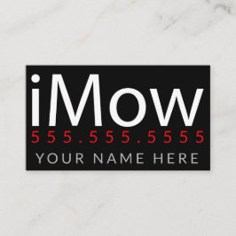 Cartão De Visita iMow. O promocional ajardinando do cuidado do