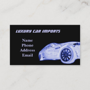 Cartão De Visita Importações e serviço luxuosos do carro