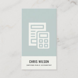 CARTÃO DE VISITA IMPOSTO CONTABILÍSTICO DO ÍCONE DO CÁLCULO MODERNO