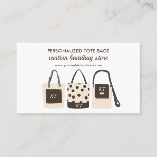 Cartão De Visita Impressão a pedido Sacos Monogramas Tote