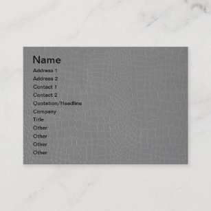 Cartão De Visita Impressão cinzento do réptil do jacaré