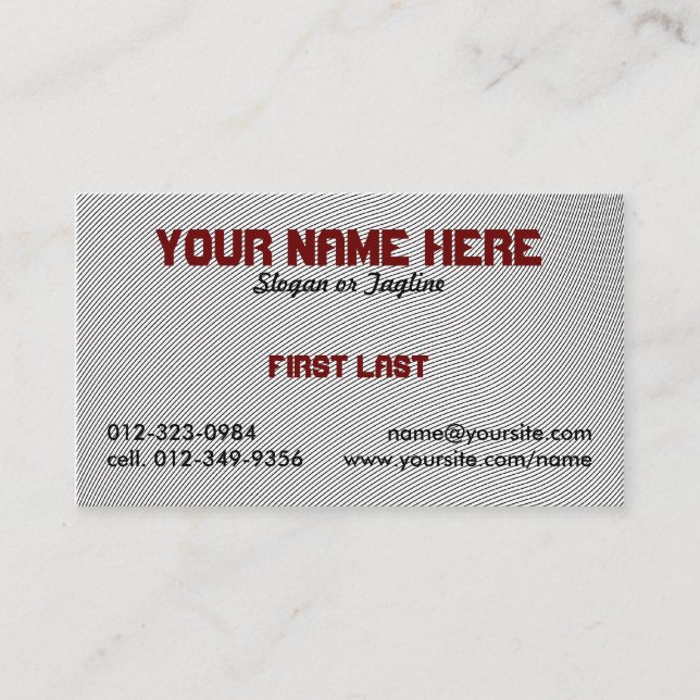 Cartão De Visita impressão digital (Frente)