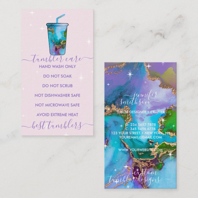 Cartão De Visita Impressão do decalque de transferência de caneca d (Frente/Verso)