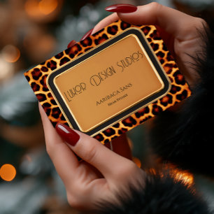 Cartão De Visita Impressão Leopard de Instalação Primária de na mod