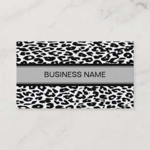 Cartão De Visita Impressão Leopardo e Preto Simples