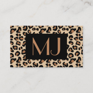 Cartão De Visita Impressão Leopardo, Preto, Castanho, Ferrugem e N