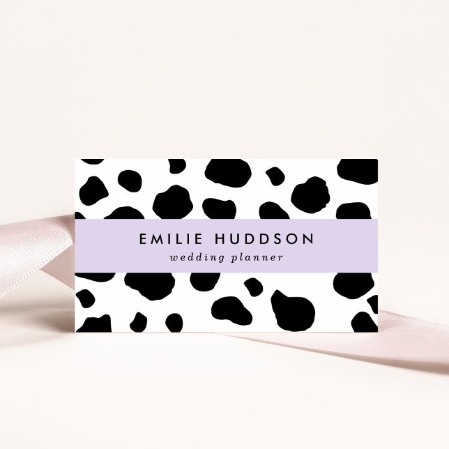 Cartão De Visita Impressão, Padrão De Vaca, Pontos De Vaca, Preto E (Criador carregado)