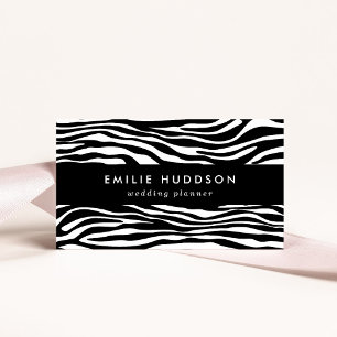 Cartão De Visita Impressão Zebra, Banhas Zebra, Preto E Branco