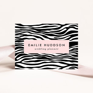 Cartão De Visita Impressão Zebra, Banhas Zebra, Preto E Branco